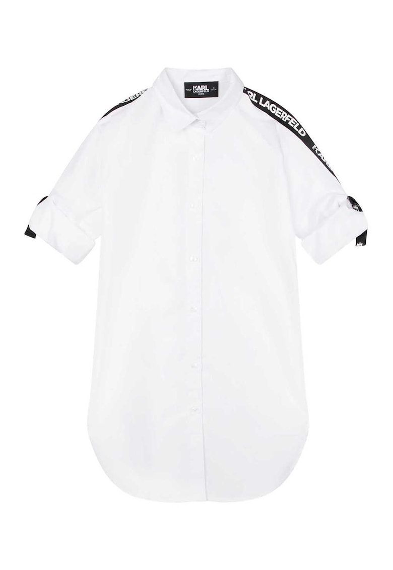 KARL LAGERFELD KIDS Рокля тип риза с регулируеми ръкави за Момичета KARL LAGERFELD KIDS Рокля тип риза с регулируеми ръкави за Момичета