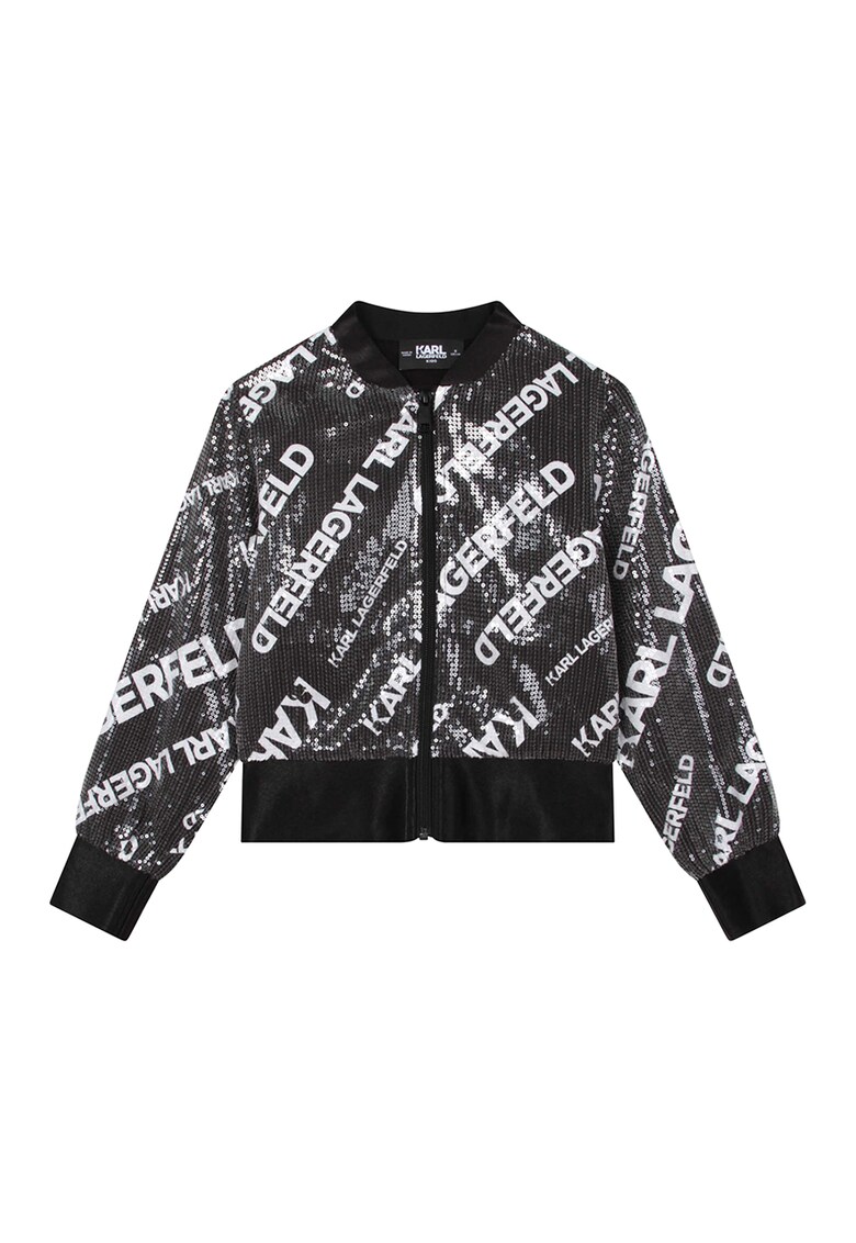 KARL LAGERFELD KIDS KARL LAGERFELD – Яке с лого и пайети за Момичета KARL LAGERFELD KIDS KARL LAGERFELD – Яке с лого и пайети за Момичета