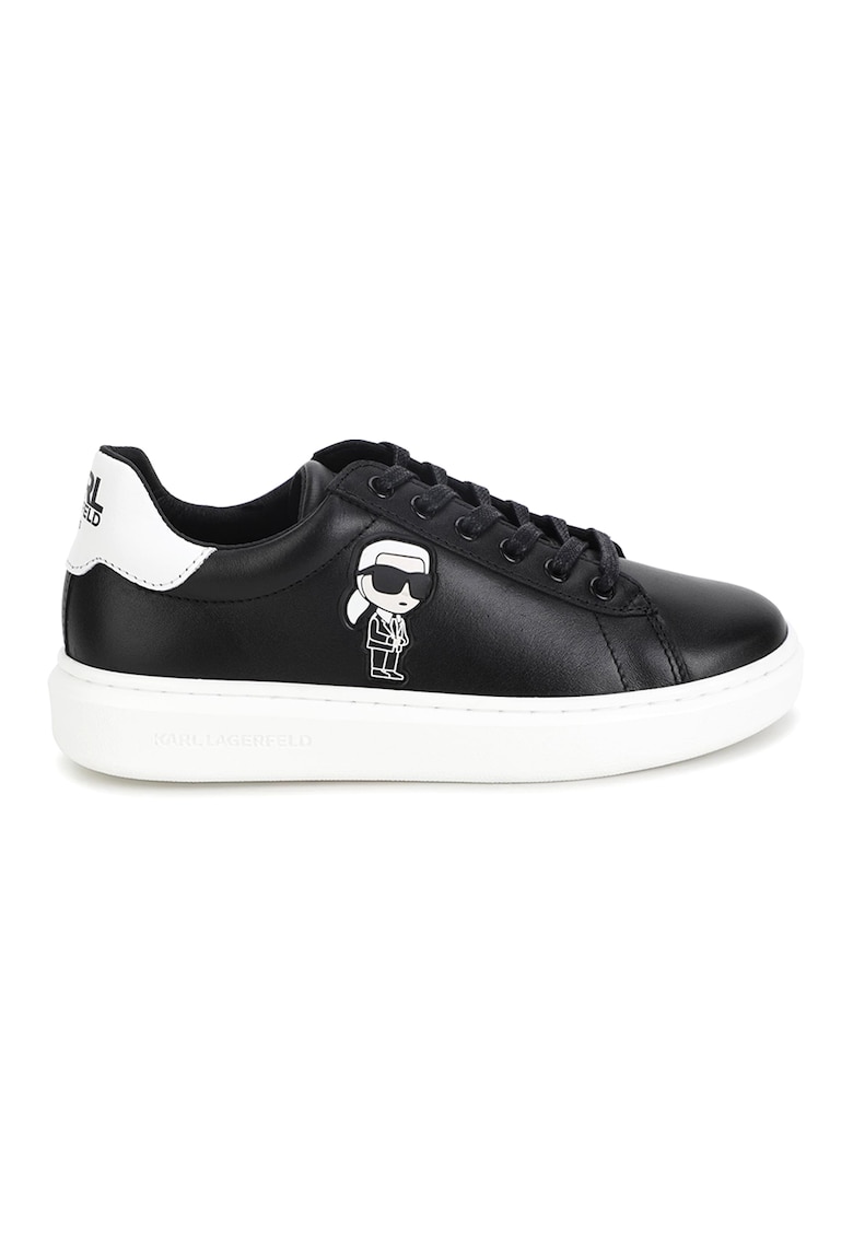 KARL LAGERFELD KIDS Спортни обувки от еко кожа с монограм за Момчета KARL LAGERFELD KIDS Спортни обувки от еко кожа с монограм за Момчета