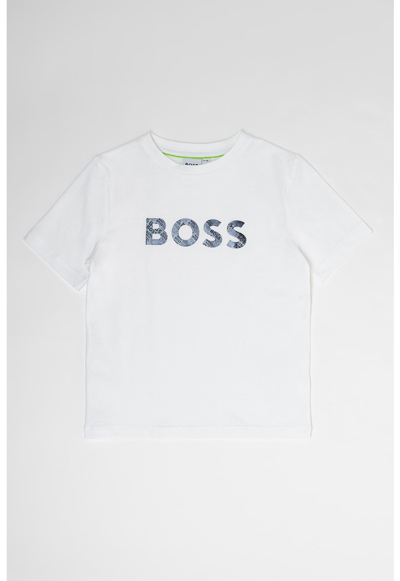 Tricou din bumbac cu imprimeu logo BOSS Kidswear