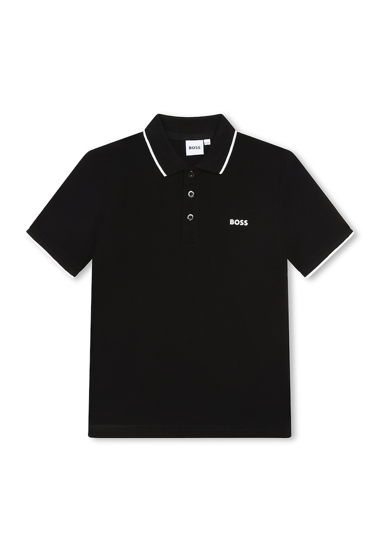 Tricou polo cu imprimeu logo discret