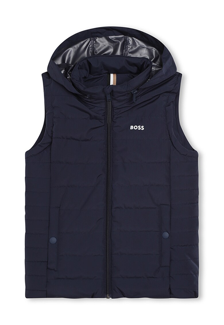 BOSS Kidswear Капитониран елек с отделяща се качулка за Момчета BOSS Kidswear Капитониран елек с отделяща се качулка за Момчета