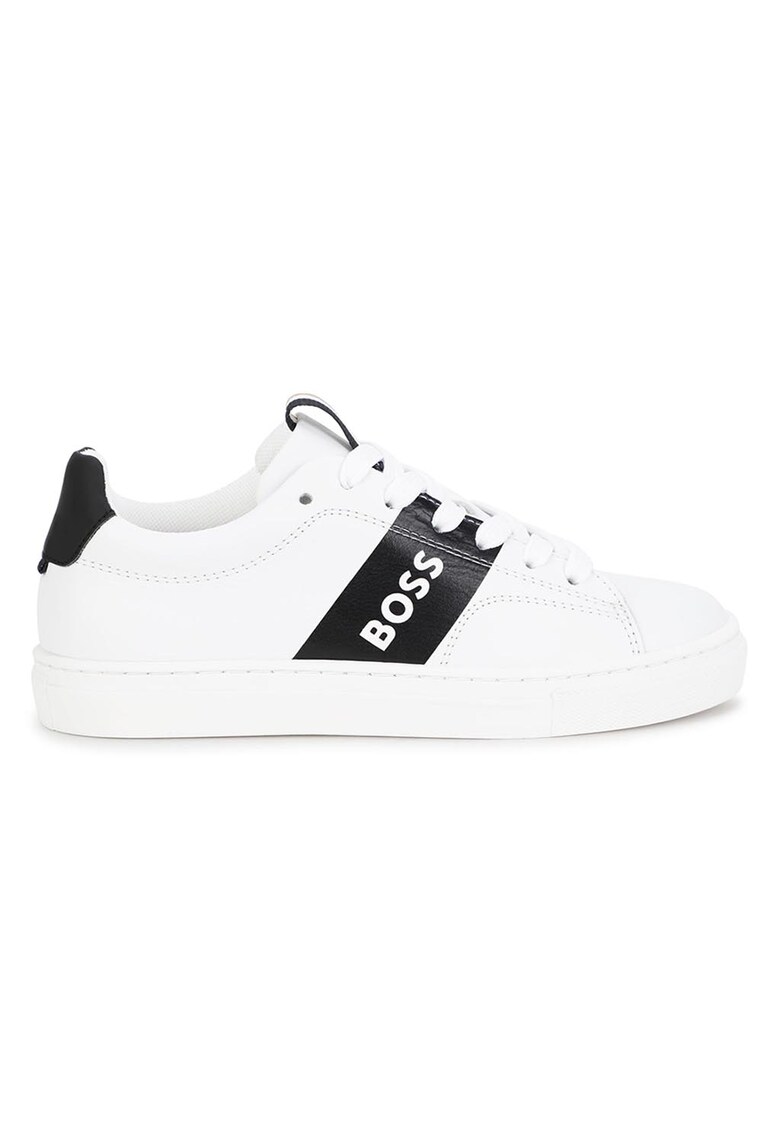 BOSS Kidswear Кожени спортни обувки с лого за Момчета BOSS Kidswear Кожени спортни обувки с лого за Момчета