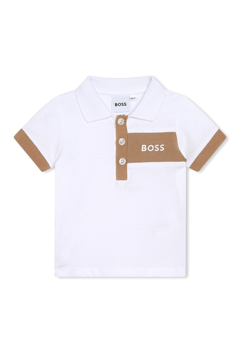 BOSS Kidswear Тениска с памук и яка и къс панталон – 2 части за Момчета BOSS Kidswear Тениска с памук и яка и къс панталон – 2 части за Момчета
