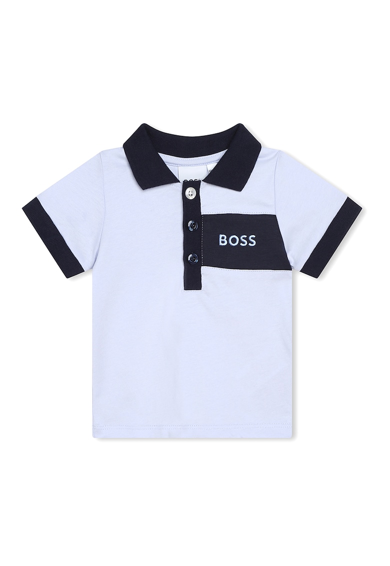 Boss Kidswear Set de tricou polo si pantaloni scurti din amestec de bumbac - 2 piese