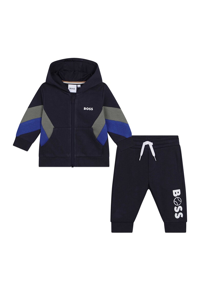 BOSS Kidswear BOSS – Худи с цип и спортен панталон с щампа за Момчета BOSS Kidswear BOSS – Худи с цип и спортен панталон с щампа за Момчета
