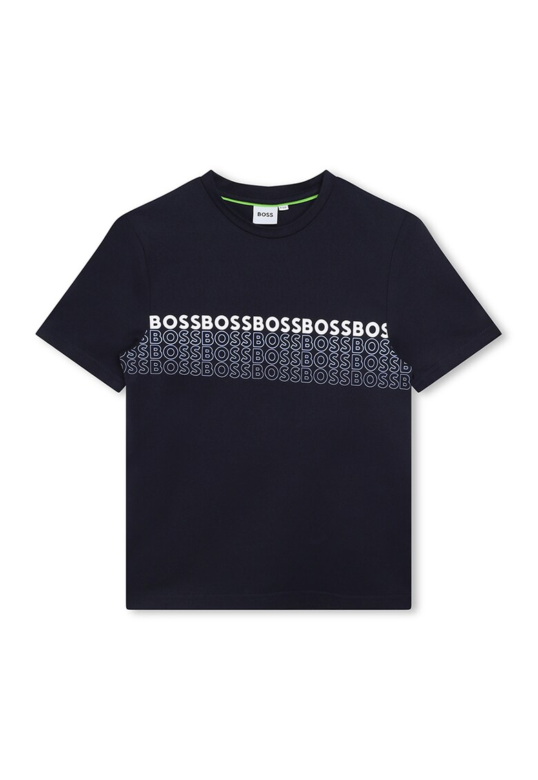 Tricou cu decolteu la baza gatului si imprimeu
