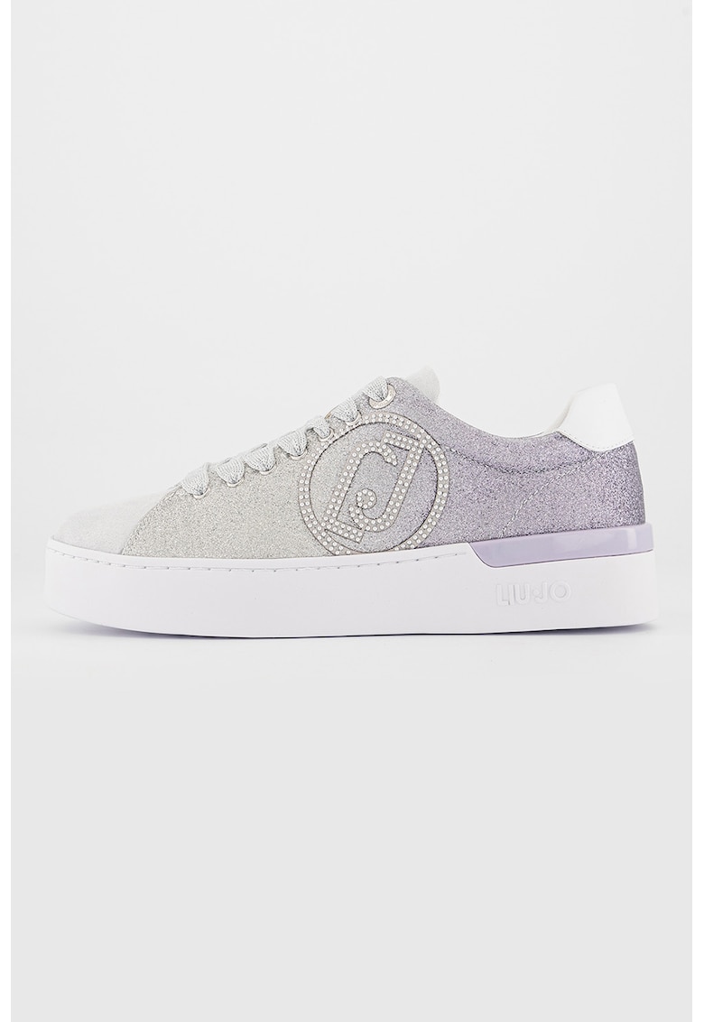 Pantofi sport low-cut stralucitori - Argintiu