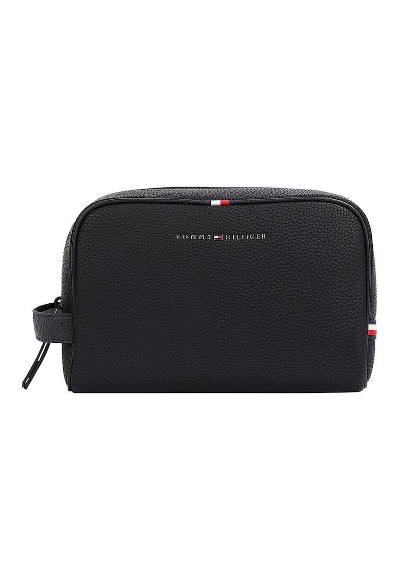 Tommy Hilfiger Etui de piele ecologica cu fermoar - Negru