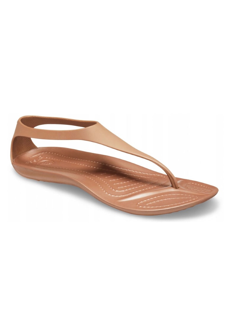 Sandale t-strap dama - Sintetic - Maro