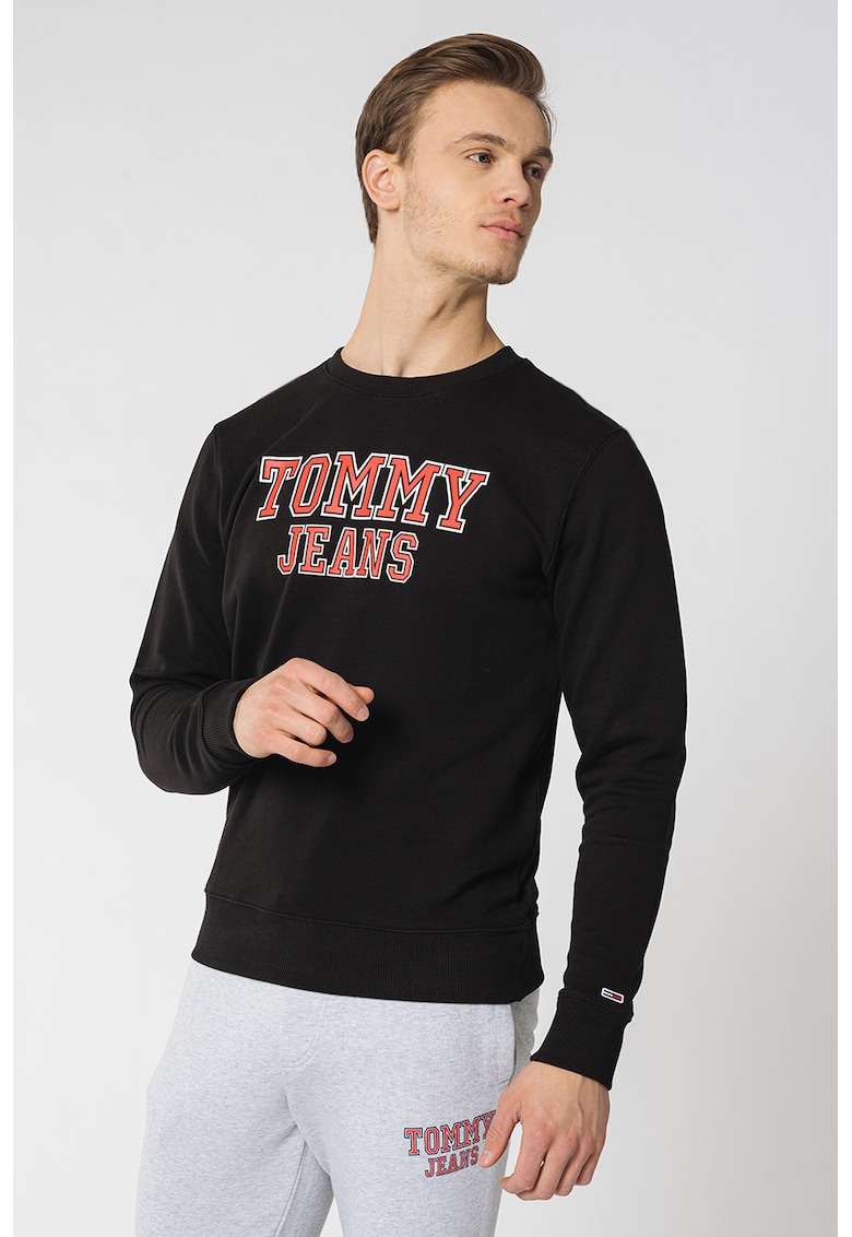 Bluza sport cu imprimeu logo - Rosu/Negru