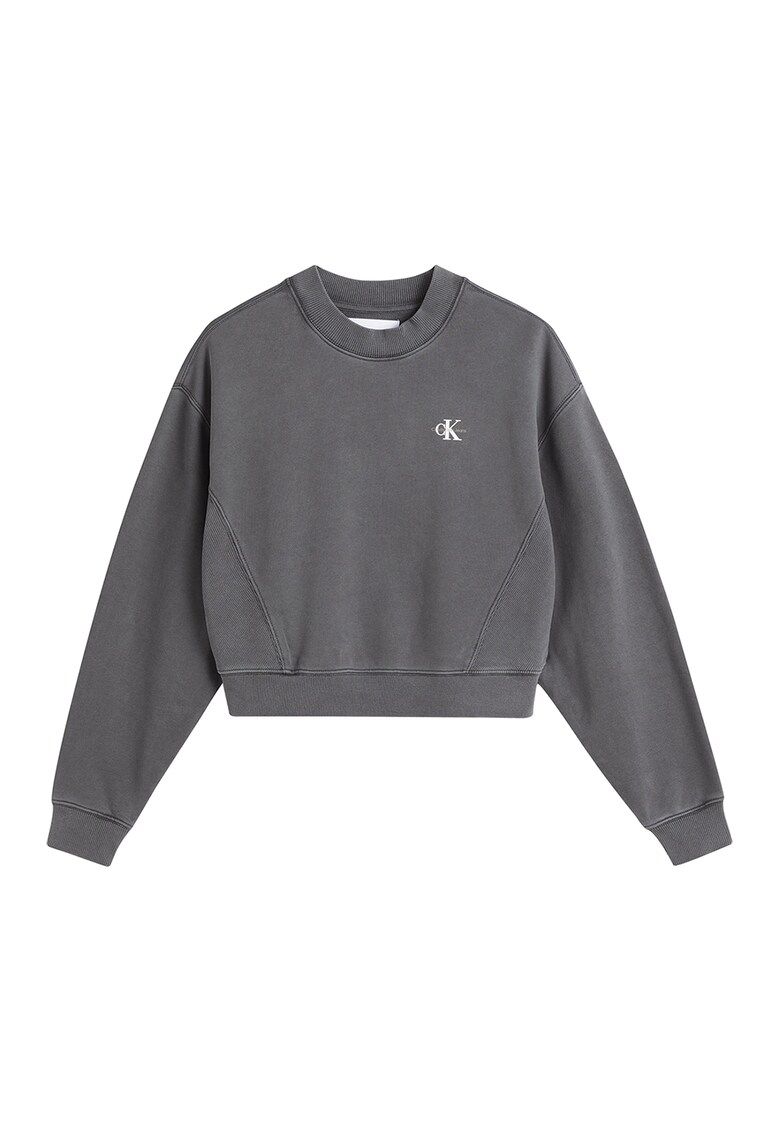 CALVIN KLEIN JEANS Къс суитшърт от органичен памук за Жени CALVIN KLEIN JEANS Къс суитшърт от органичен памук за Жени