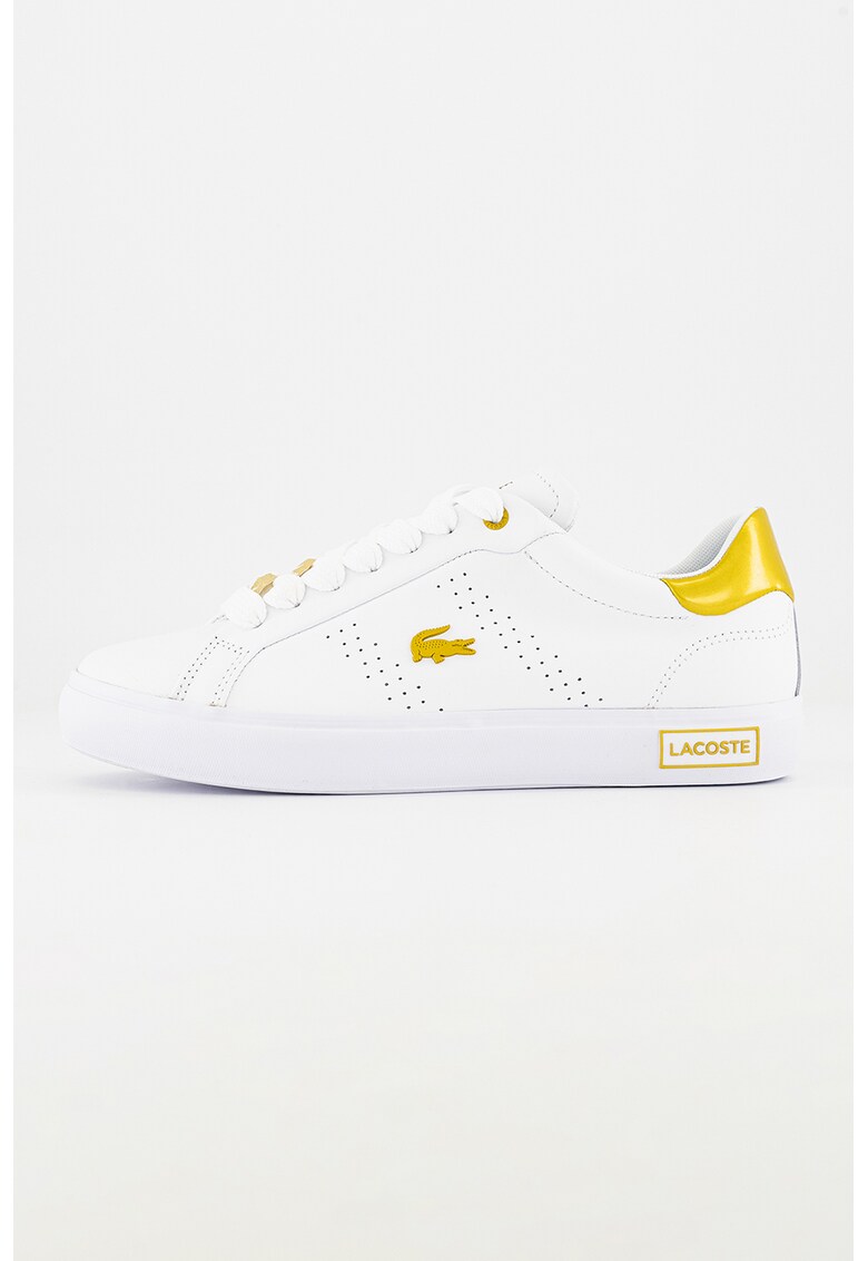 Pantofi sport din piele cu detaliu logo