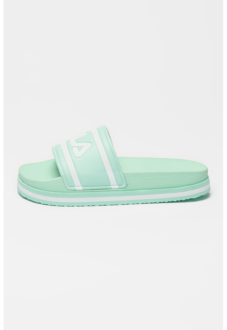 Papuci flatform cu imprimeu logo Morro Bay