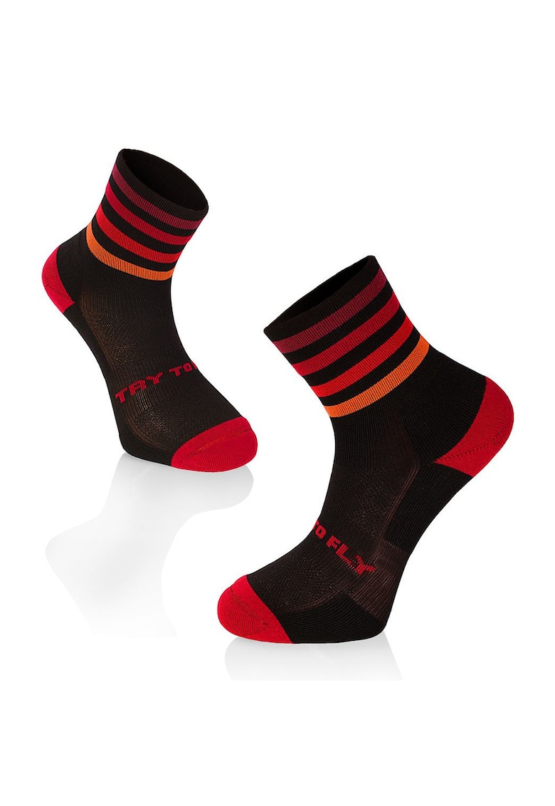 Try To Fly Sosete pentru alergat RUNNING MICROLON SOCKS Negru Rosu