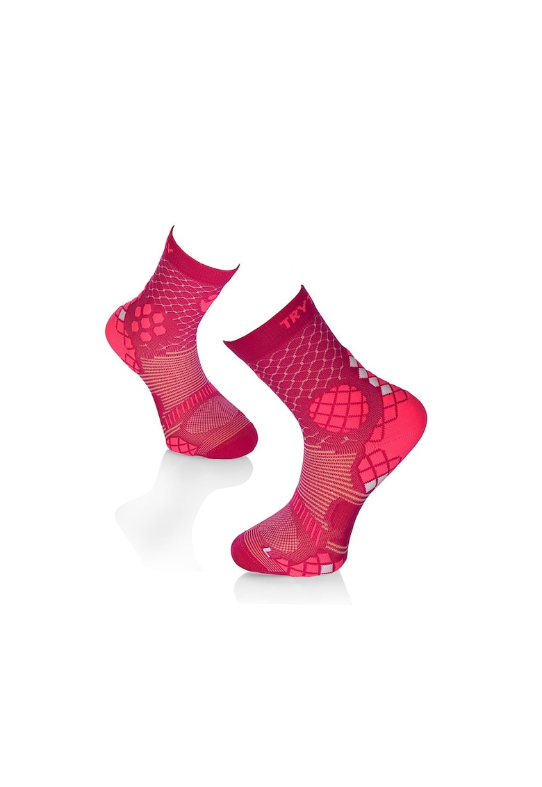 Sosete compresive pentru alergat Dark Pink