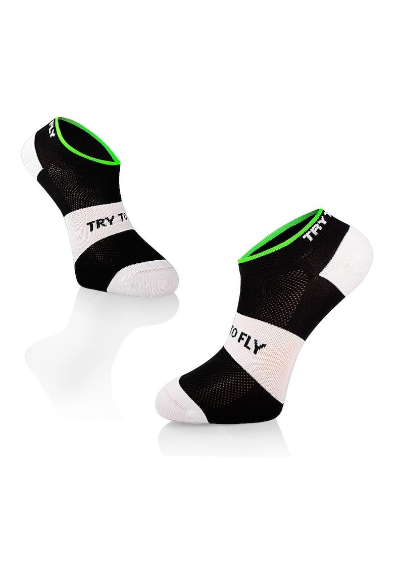 Sosete scurte pentru ciclism CYCLING SNEAKER SOCKS Meryl® Skinlife Black-White