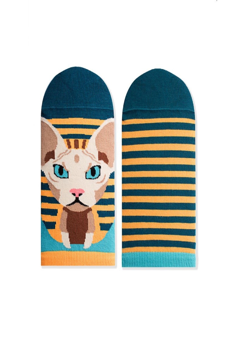 Sosete scurte bumbac Funky Cat 397