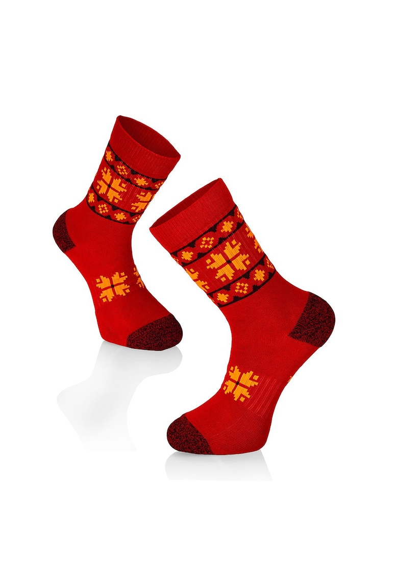 Sosete bumbac - Active Lifestyle Socks ETHNO Red