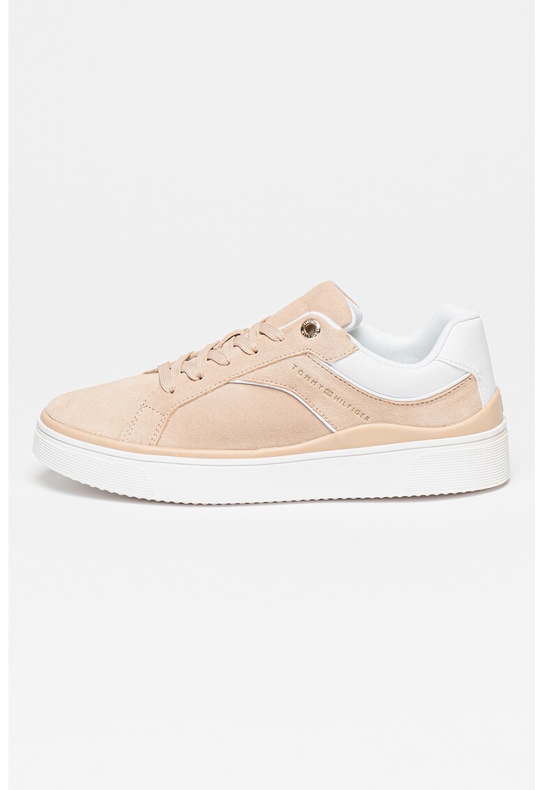 Pantofi sport low-cut de piele intoarsa