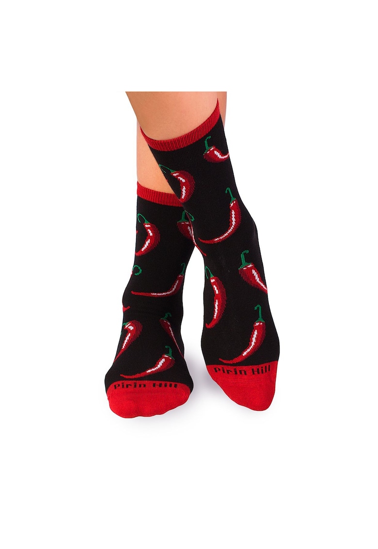 Sosete bumbac organic COLOUR COTTON MEXICO CHILI PEPPER Black