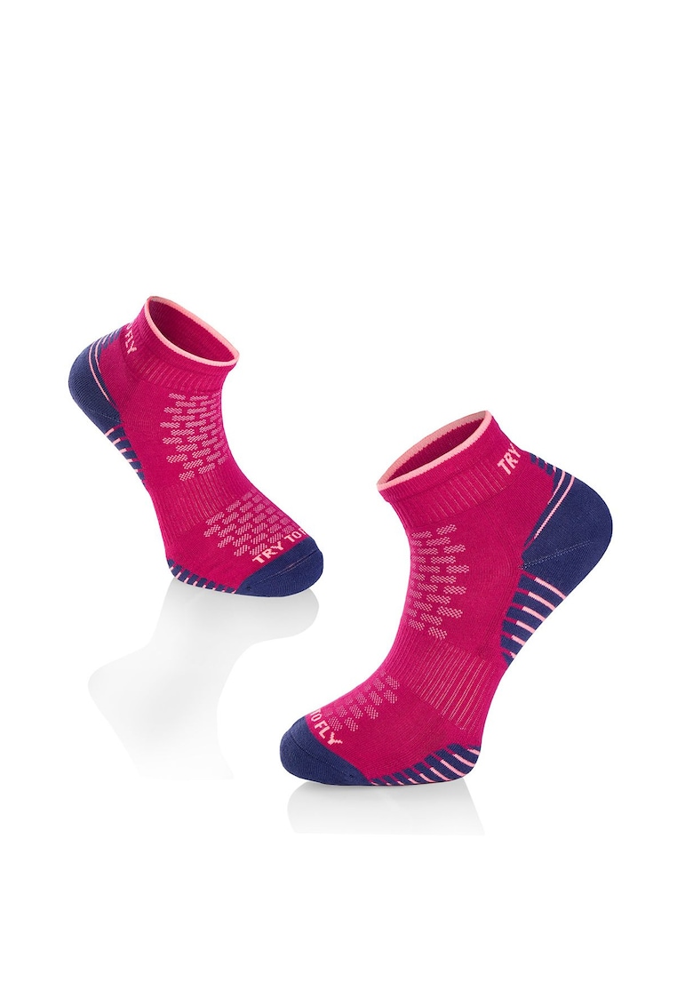 Sosete scurte pentru alergat din bumbac organic runningankle socks - multicolor