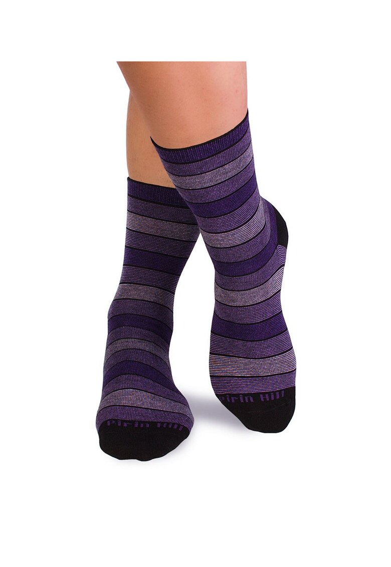 Sosete bumbac organic cu dungi 98% COTTON RICH Violet Sosete bumbac organic cu dungi 98% COTTON RICH Violet