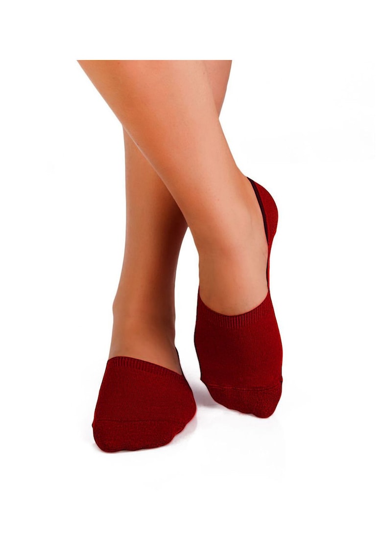 Sosete tip talpici INVISIBLE ORGANIC SOCKS BORDEAUX