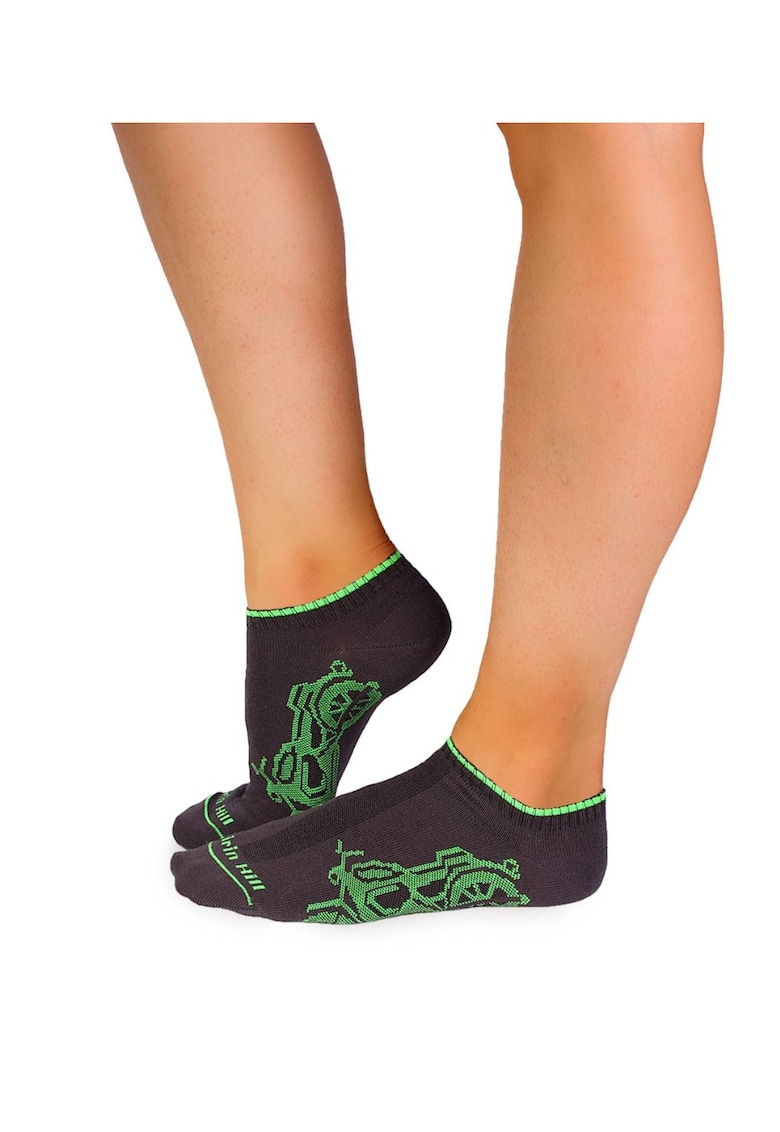 Sosete scurte bumbac organic Motorcycles Anthracite