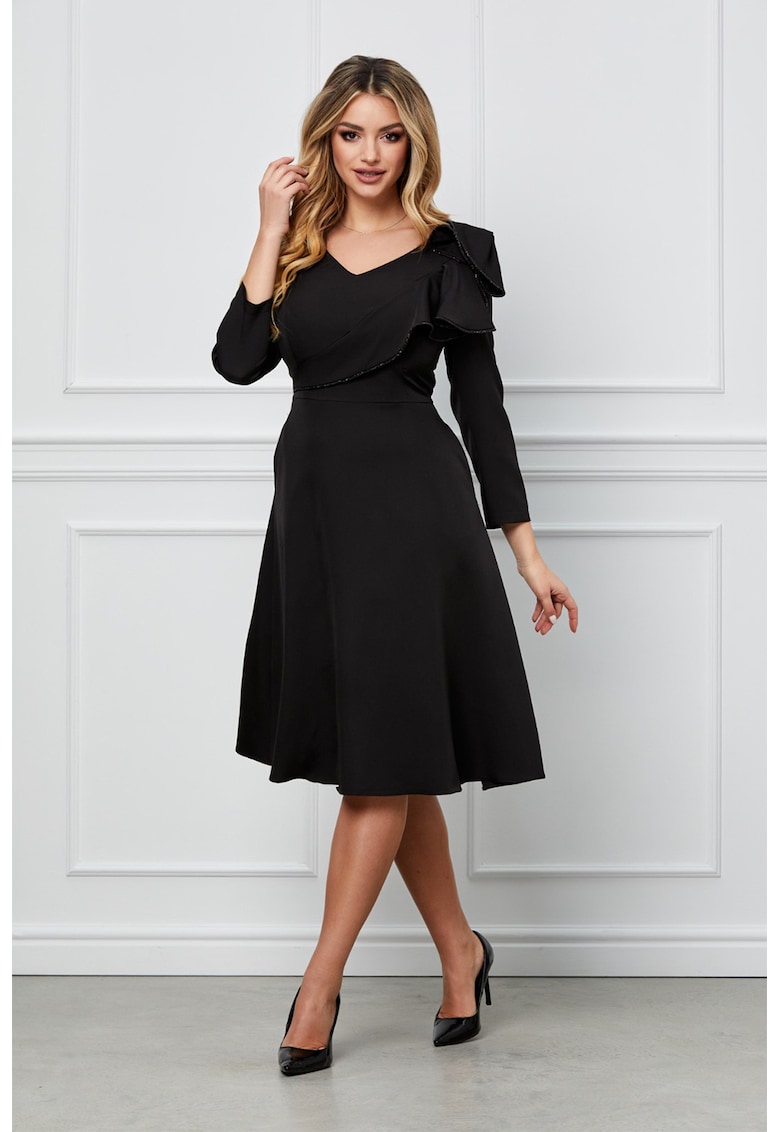 Rochie midi cu volane