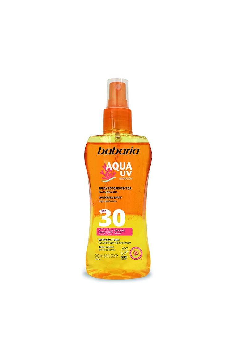 Spray bifazic fotoprotector SPF30 & accelerator bronzare - Aqua UV - 200 ml
