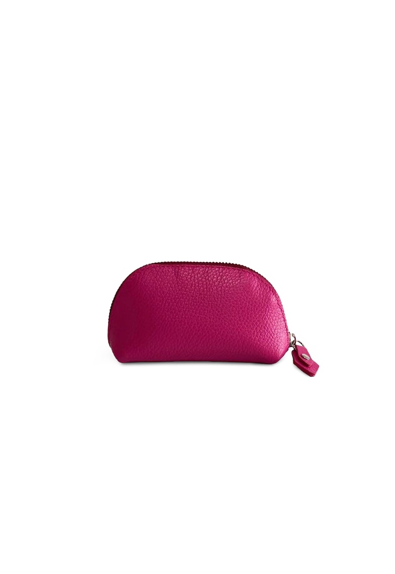 Portfard piele -  Sun - fuxia - 12 x 5 x 8 cm