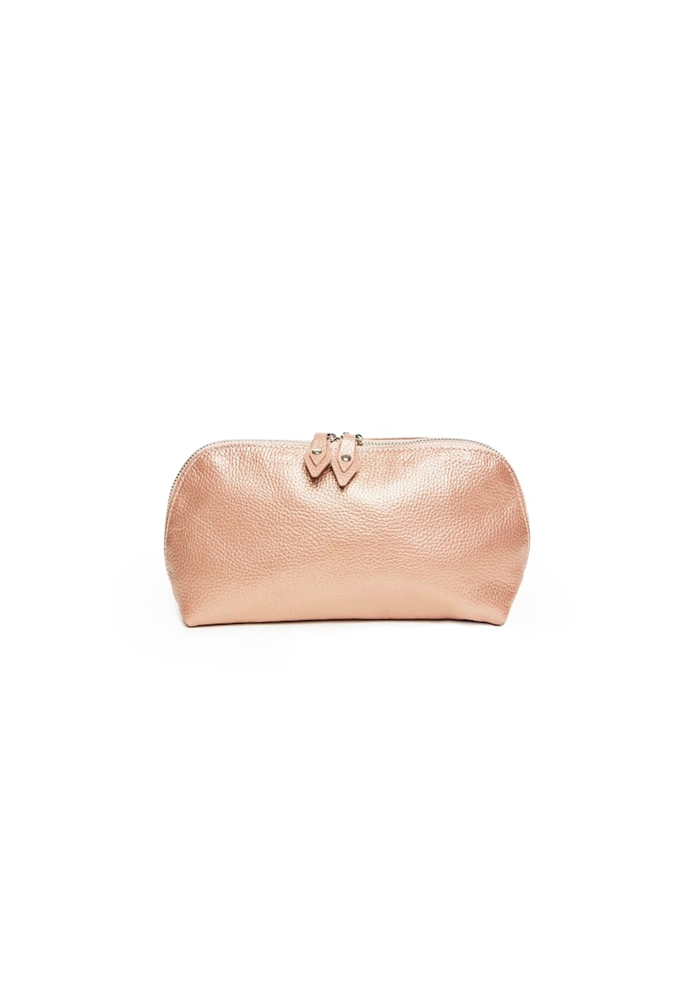 Geanta dama piele - Portfard St. Tropez - roz inchis - 23 x 8 x 14 cm