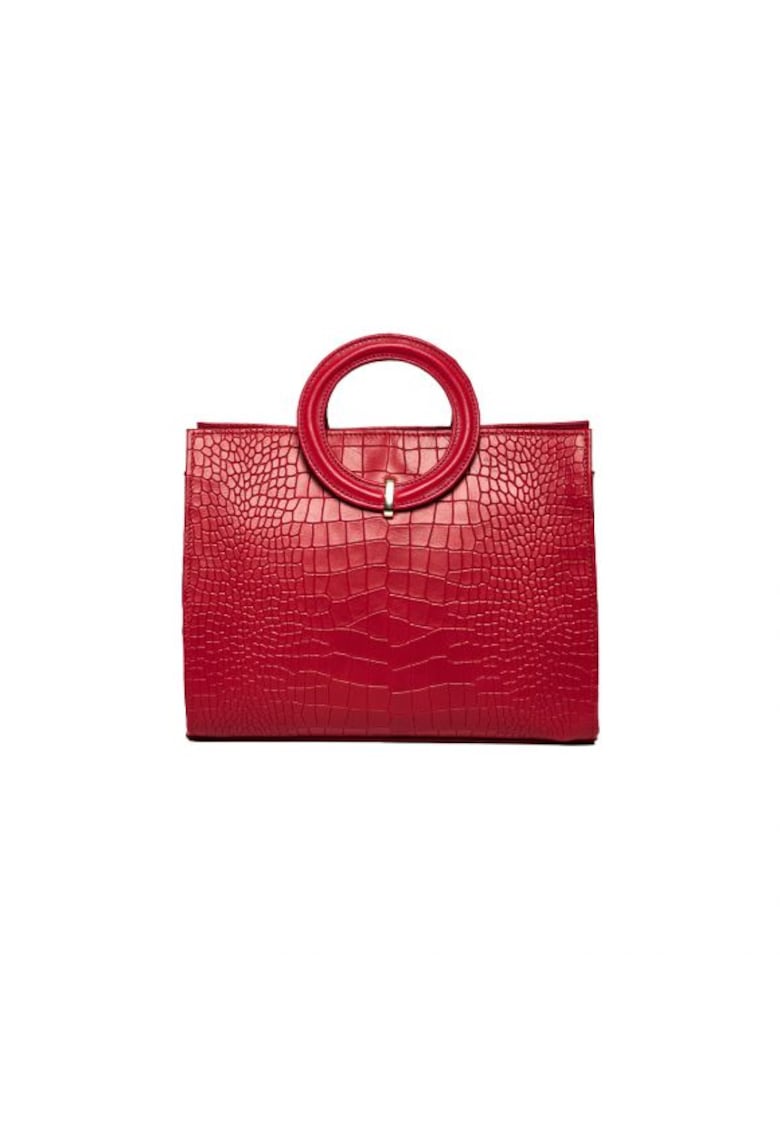 Geanta dama piele - Otilia - rosu - 29x10x22 cm