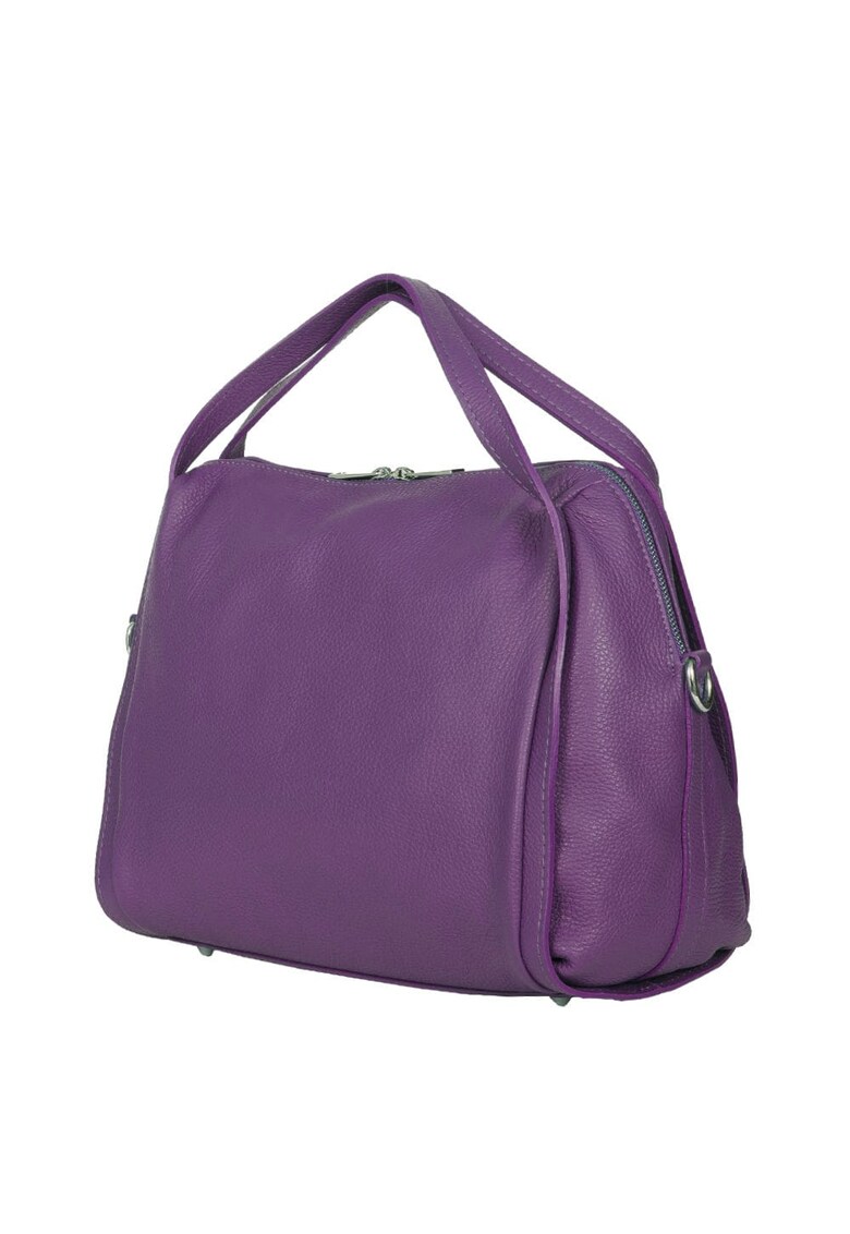 Geanta dama din piele naturala Evelyn - Mov