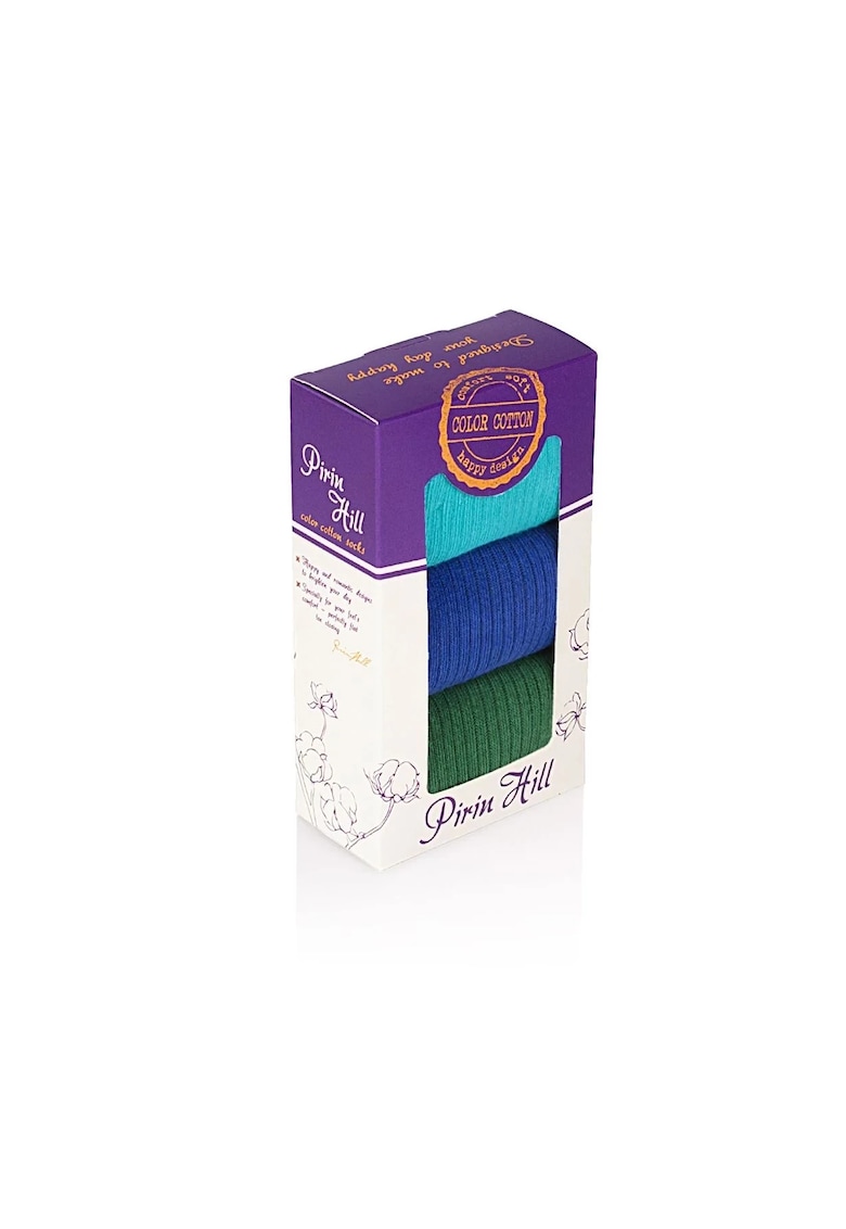 Sosete bumbac lungi fara elastic Box 3 buc Mint Blue Dark Green Sosete bumbac lungi fara elastic Box 3 buc Mint Blue Dark Green