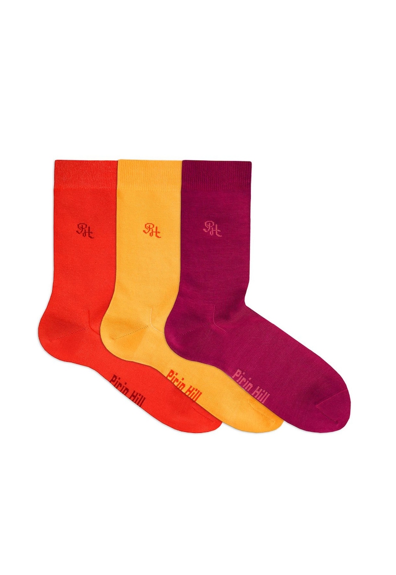 Sosete bumbac - 98% Coral - 3 buc.