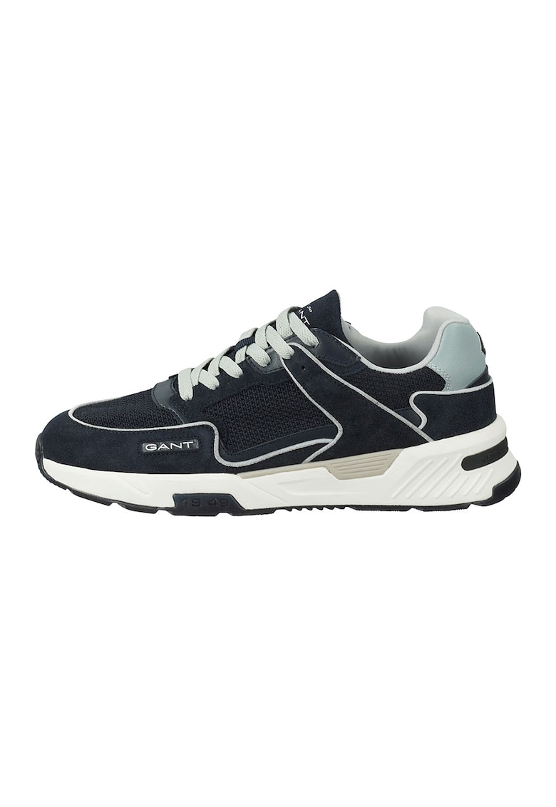 Pantofi sport cu model in doua tonuri si insertii din piele intoarsa