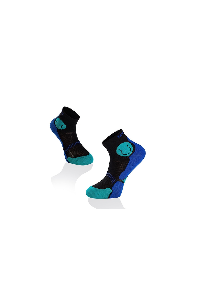 Sosete scurte pentru tenis Fusion Turquoise Black Blue