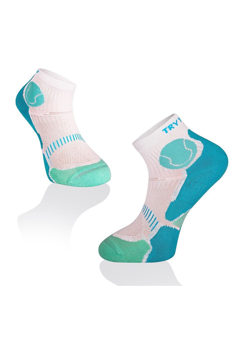 Sosete scurte pentru tenis Fusion Alb - Albastru