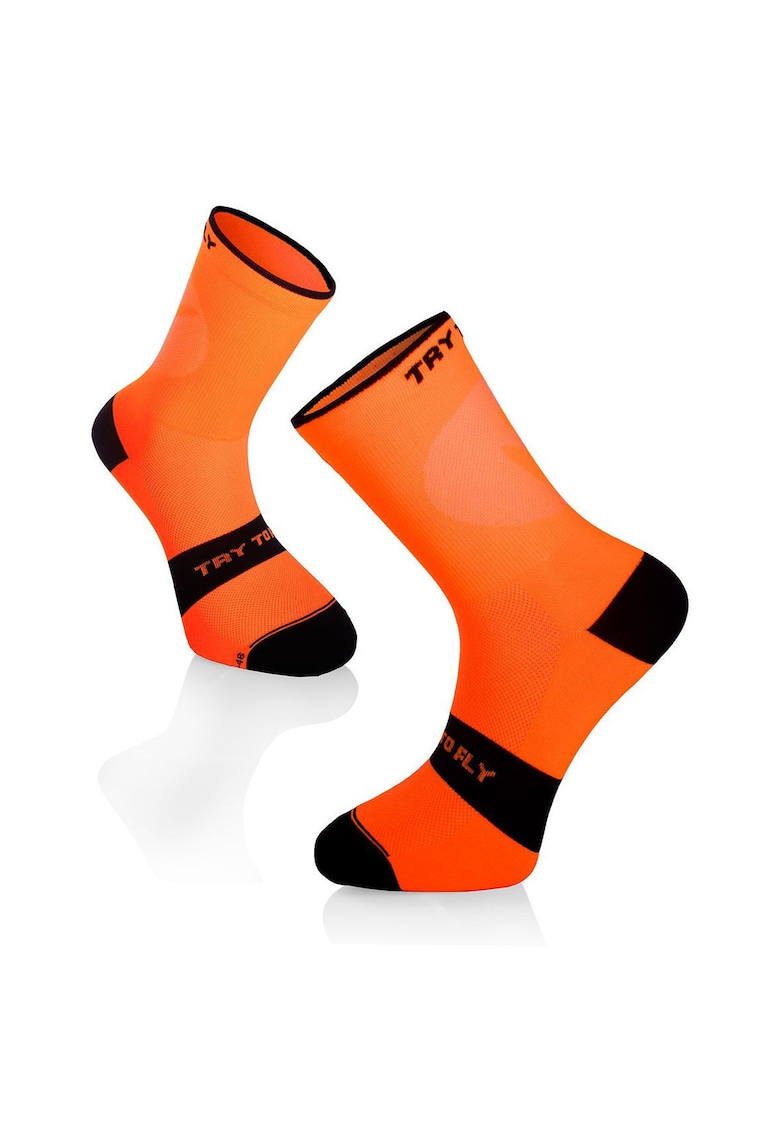 Sosete pentru ciclism CYCLING LIGHT SOCKS Fluo Orange