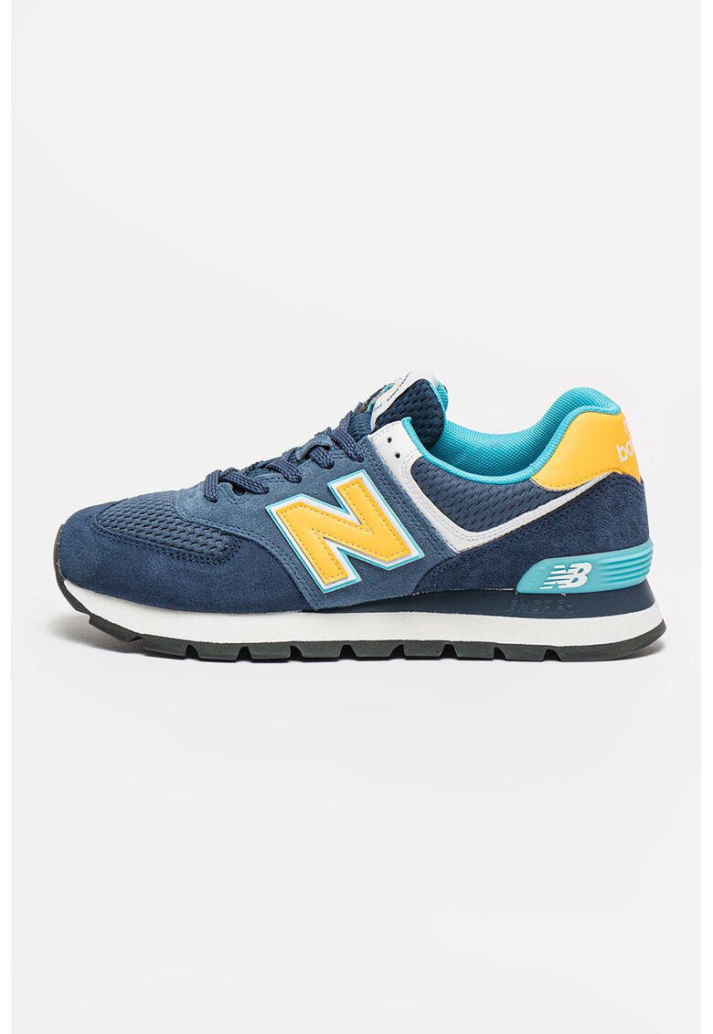 New Balance Спортни обувки 574 от велур и мрежеста материя за Мъже New Balance Спортни обувки 574 от велур и мрежеста материя за Мъже