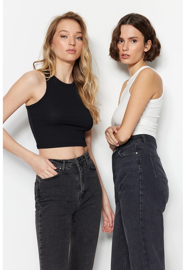 Set de topuri crop - 2 piese