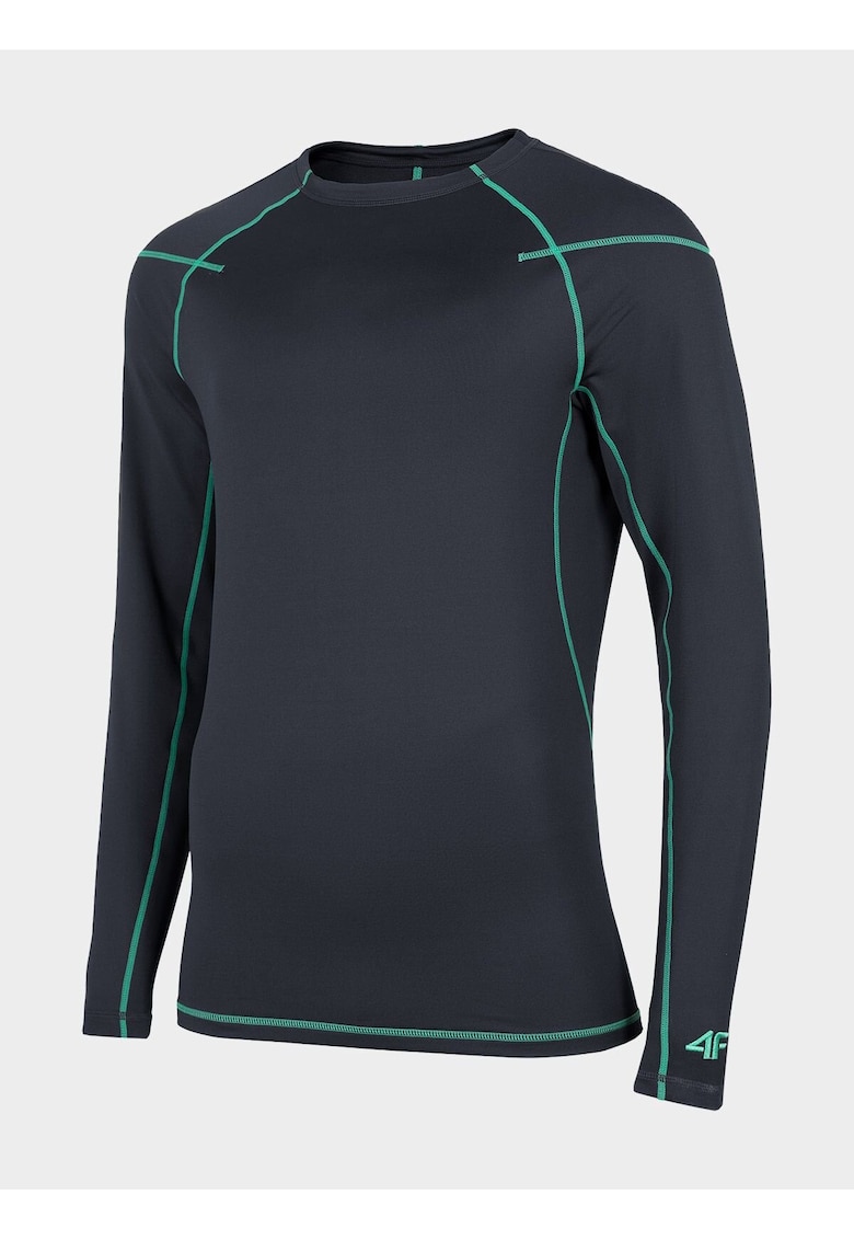 Tricou functional de iarna - Pentru barbati - Poliester/Elastan - Gri/Verde - Marimea