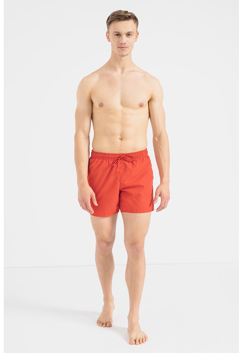 Pantaloni scurti de baie cu snur in talie - Rosu