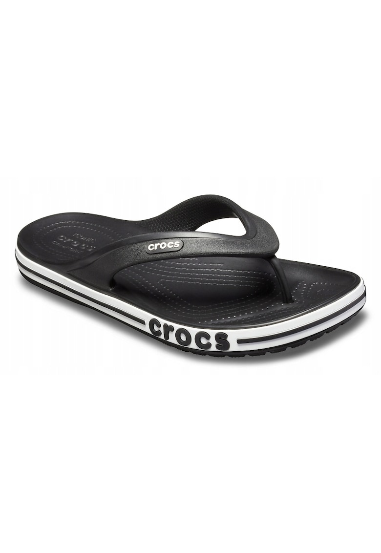 Papuci flip-flop dama - Sintetic - Alb/Negru