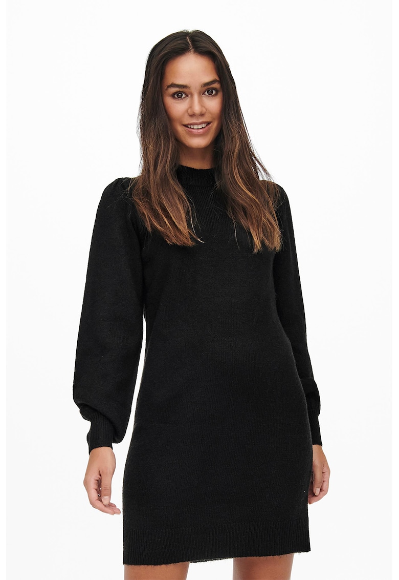 Rochie tricotata cu maneci bufante Rochie tricotata cu maneci bufante