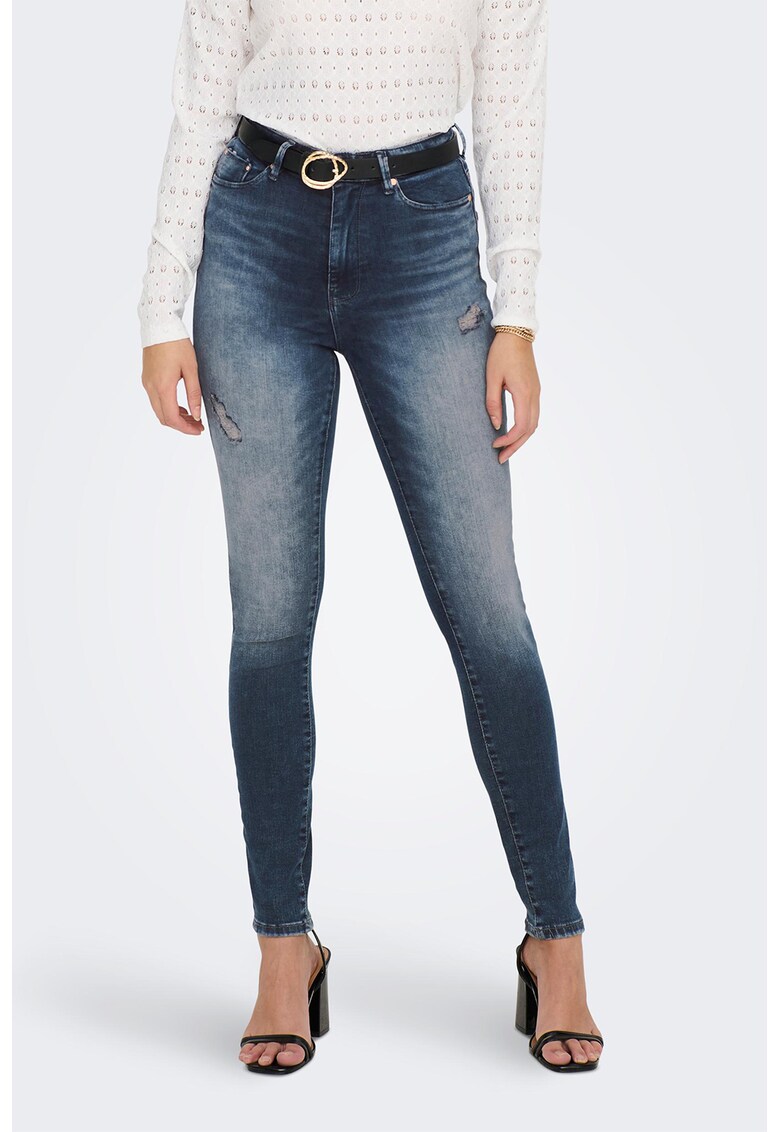 Blugi skinny cu aspect decolorat Keily