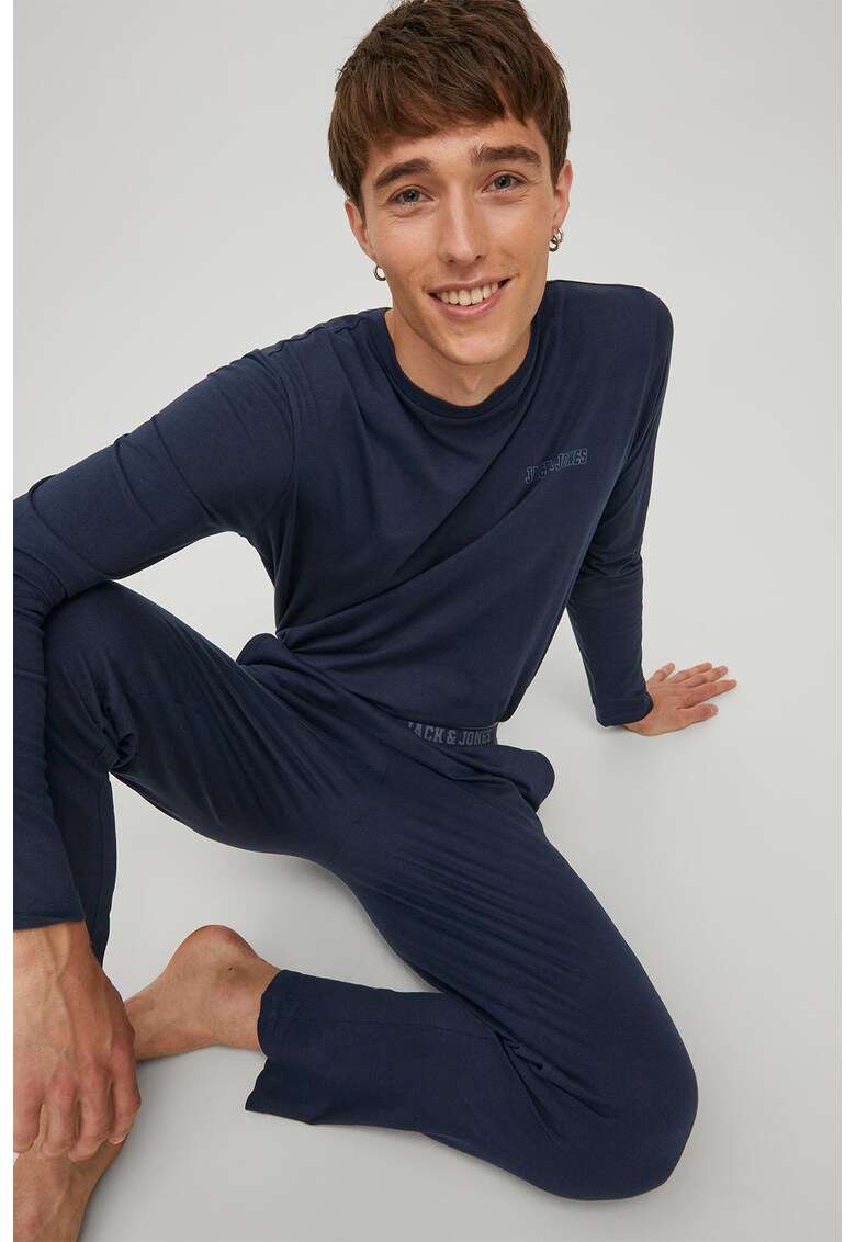  Pijama din amestec de bumbac cu pantaloni lungi 
