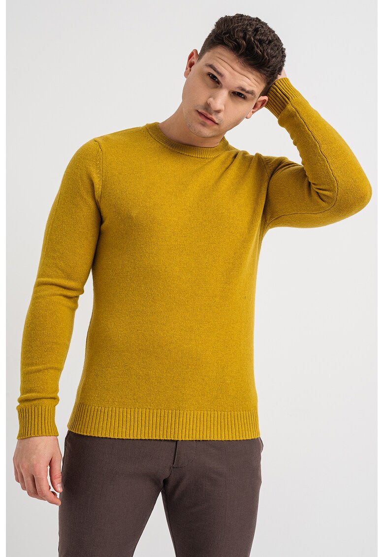 Pulover de lana tricotat fin
